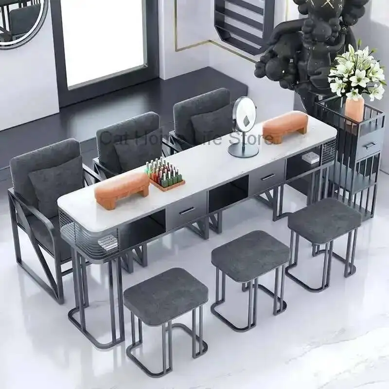 

Tables Makeup Nails Professional Manicure Table Nail Salon Equipment Furniture Rest Aesthetic Designer Arredo Estetista Knife