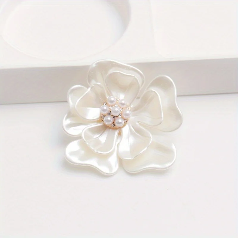 Fashion Elegant Design Corsage Pearl Temperament Flower Brooch Women\'s Dress Suit Accessories