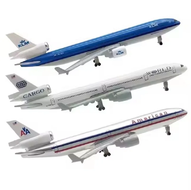 20CM MD-11 aircraft Model Multiple Miniature Plane Netherlands KLM Airlines Alloy Metal Air Plane Model w Wheels Aircraft