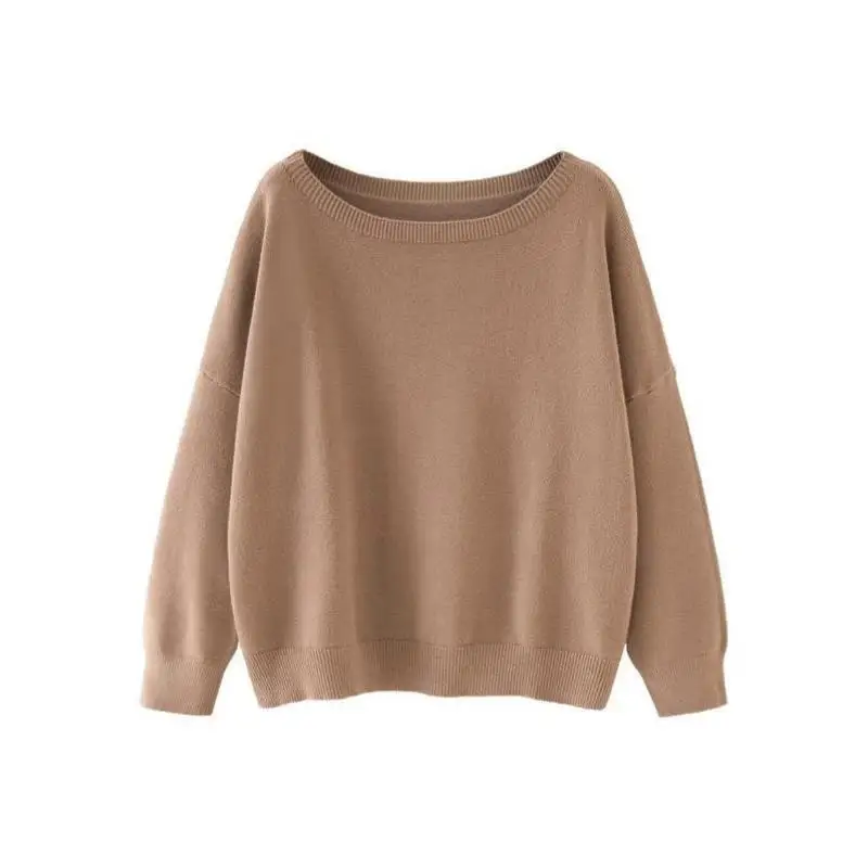 ex Knitted Sweater Flat Weave round Ne Coolmax Fiber Large Size Ciwalk  Collar Nine Sve Length Non-deformable