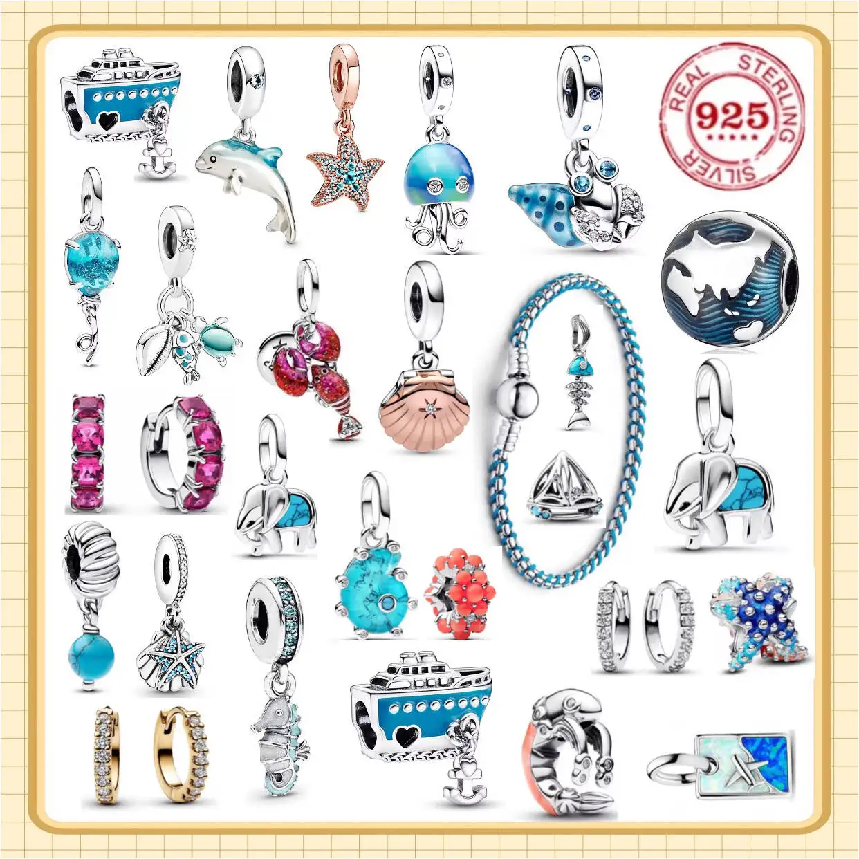 

Летняя горячая распродажа: Серьги-подвески из серебра 925 пробы с морскими обитателями (ракушка, морская звезда, морской конек) — женские украшения, персонализированный сувенир