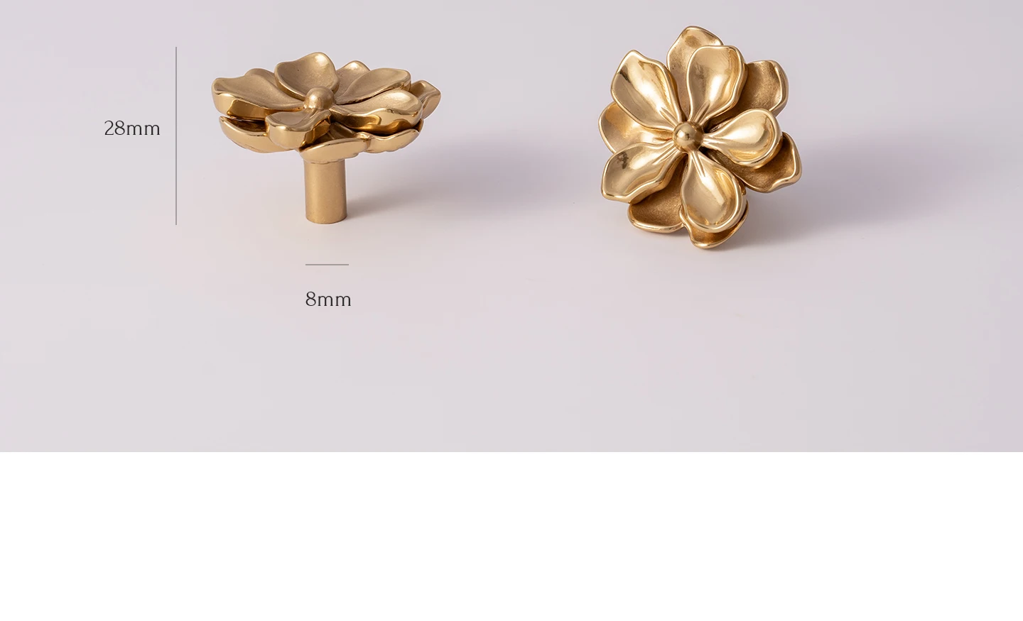 camellia brass cabinet knobs product detail 29