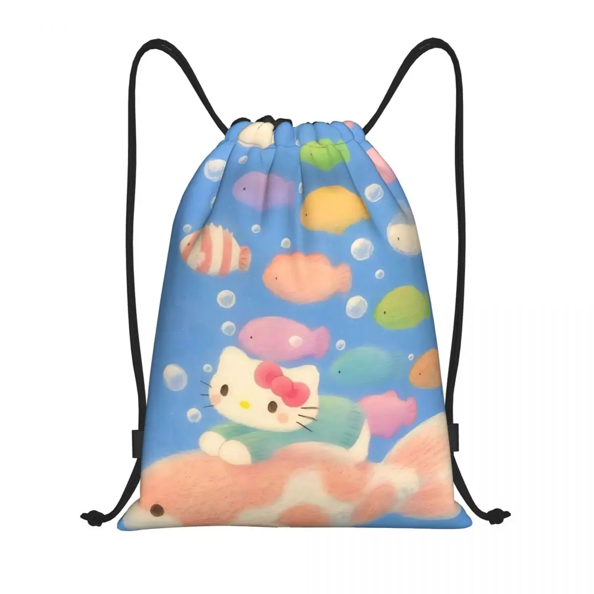 

Сумки на шнурке с героями мультфильмов «Hello Kitty», спортивный рюкзак, спортивный рюкзак, сумки на шнурке для езды на велосипеде