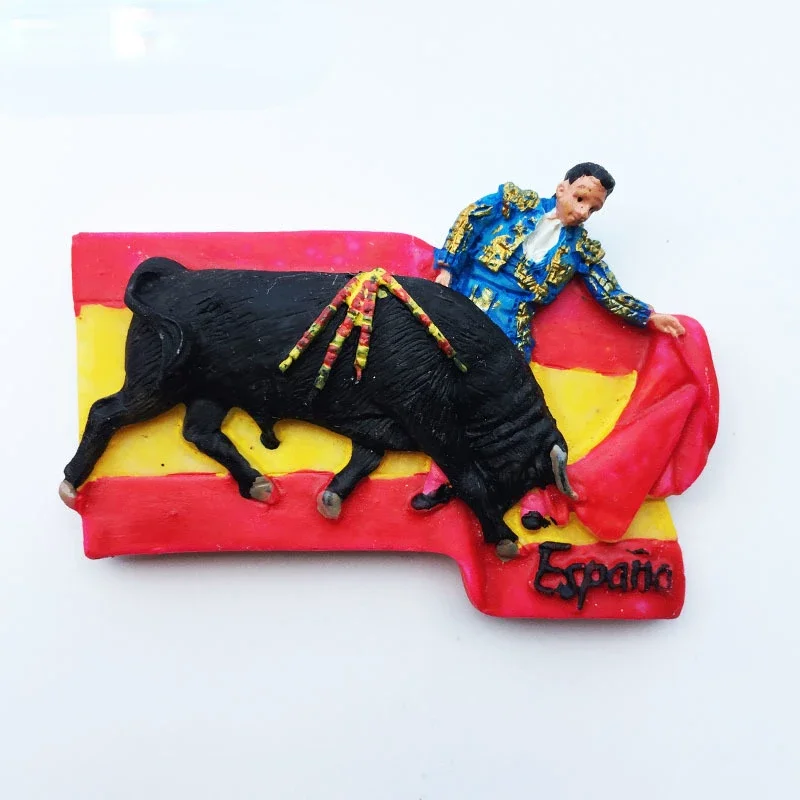 Spain Fridge Magnets Bullfighting Cadiz Jerez Marbella Travelling Souvenirs Home Decor Gifts Message Board Magnetic Stickers