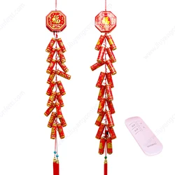 Chinese Artificial Tassel Pendant Simulated Electronic Fire cracker Decor New Year Celebration Guest Party Event Home Cracker FX