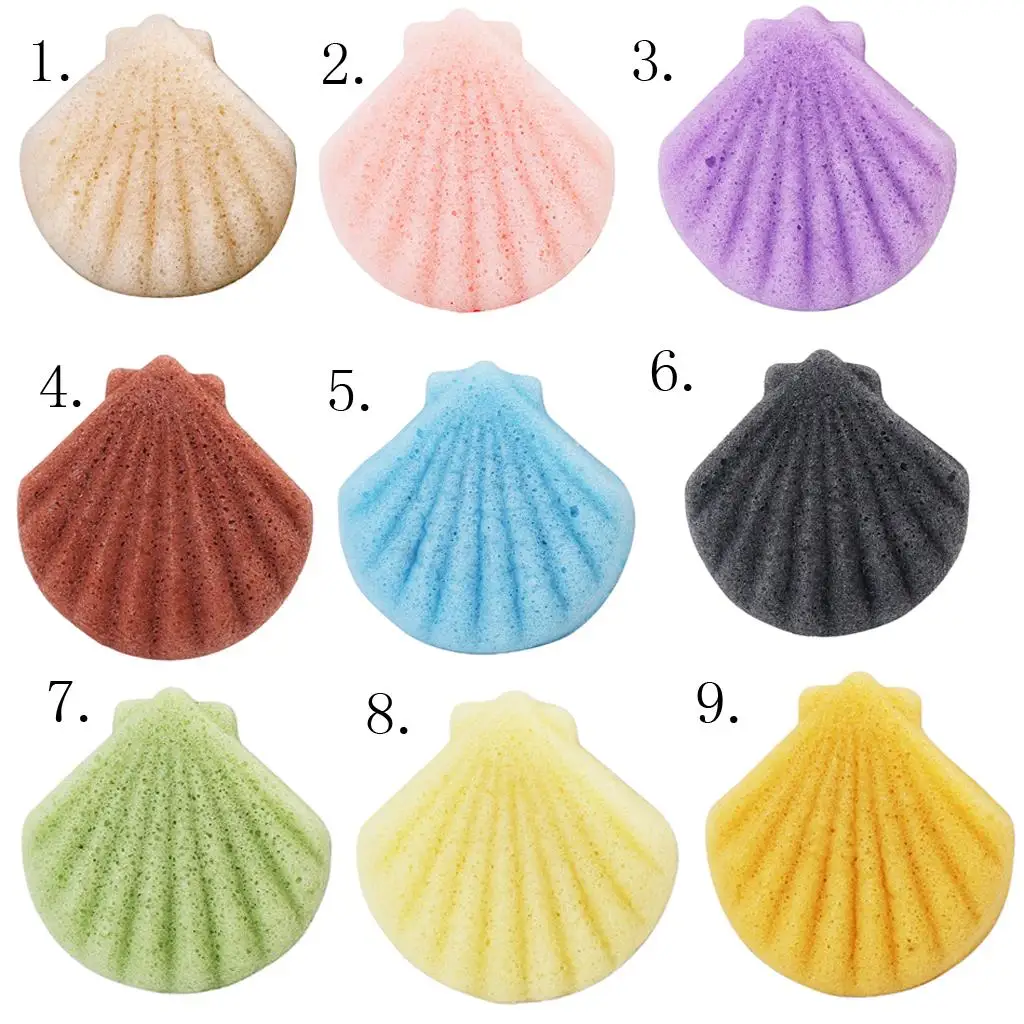 Sector Konjac Face exfoliating Sponge face wash Cleaning puff All 9 colors