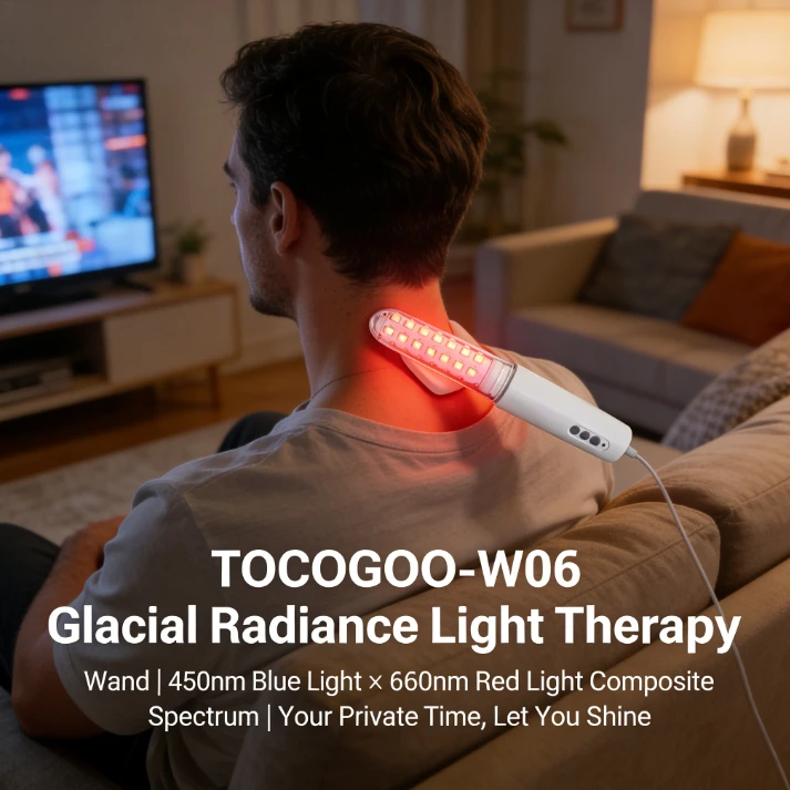 

TOCOGOO-W06 Glacial Radiance Light Wand 660нм 450нм Двухволновая световая палочка для вагинального ухода и восстановления после родов