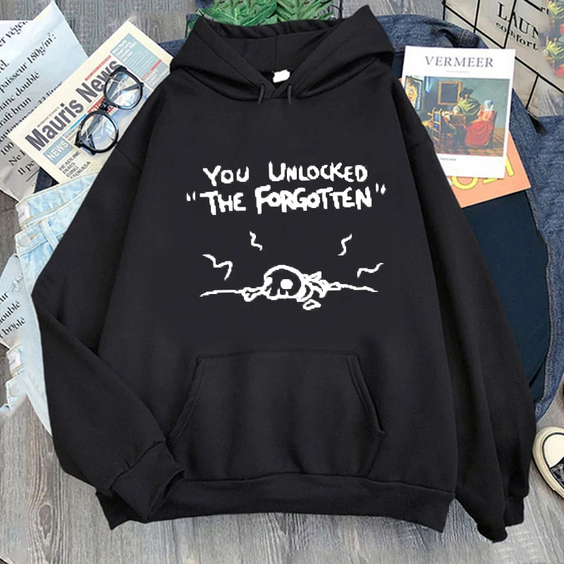 The Binding of Isaac YONUNLOCKED THE FORGOTTEN Hoodies Women Sweatshirt Letter Print Women Hoodies Harajuku Streetwear Clothes