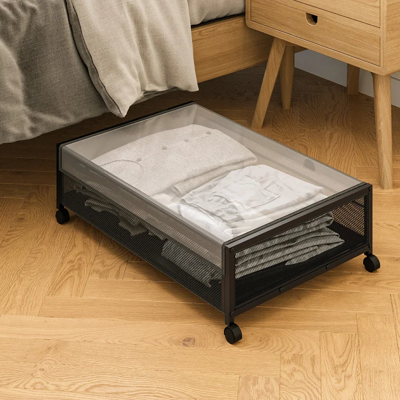 

Storage Box with Gurney Bottom Organizing Clothes Books Cloth Cover Dust Proof Simple Storage Box Dormitory Shelf