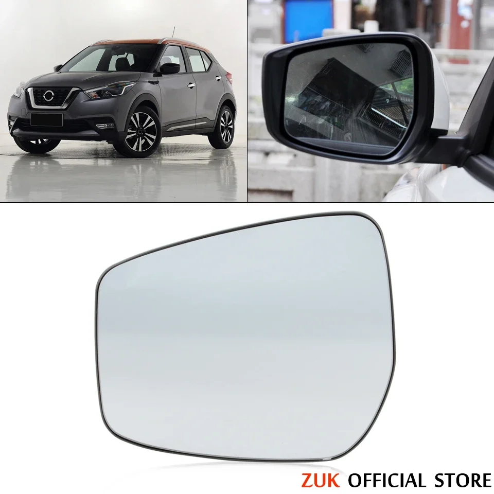 

ZUK For NISSAN Kicks 2017-2023 For Bluebird 2016-2021 Rear View Side Mirror Glass Rearview Door Mirror Lens With Heating