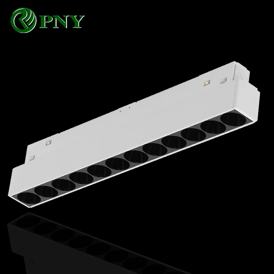 Imagem -03 - Pny-smart Dimmable Casa Recesso Branco Led Magnetic Track Sistema de Iluminação Magnet Rail Lamp Spotlight Tuya Zigbee Dali 48v