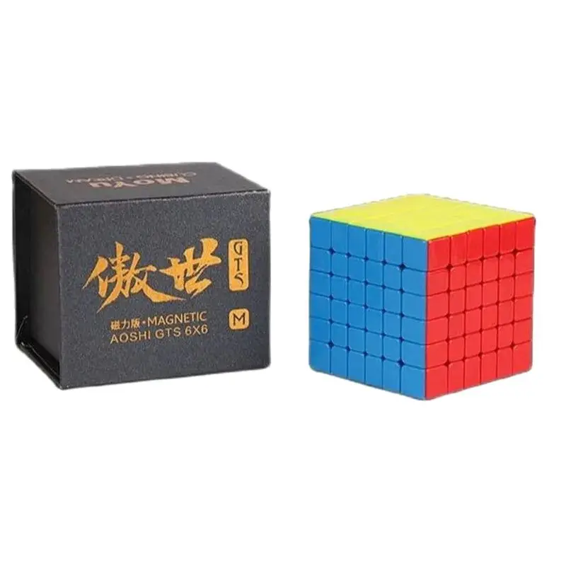 Original GTS 6 M 6x6x6 Puzzle MoYu Aoshi GTS 6x6 Cube and Magnetic GTS M Professional Challenge Magic Cube Puzzle Game for Kid