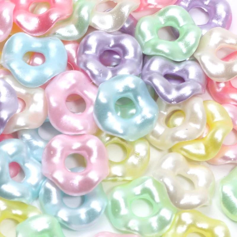 50 stücke 13mm Kranz Spacer Perlen glänzende Farbe Acryl Perlen für Schmuck machen handgemachte DIY Armband Halskette Ohrringe Zubehör