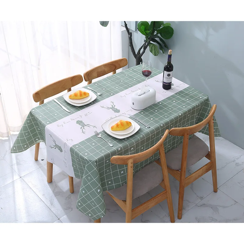 

D115 Ins Windproof Waterproof Oilproof PEVA Wash-Free Internet Celebrity Table Mat Tablecloth Coffee Table Cloth Home Tabl