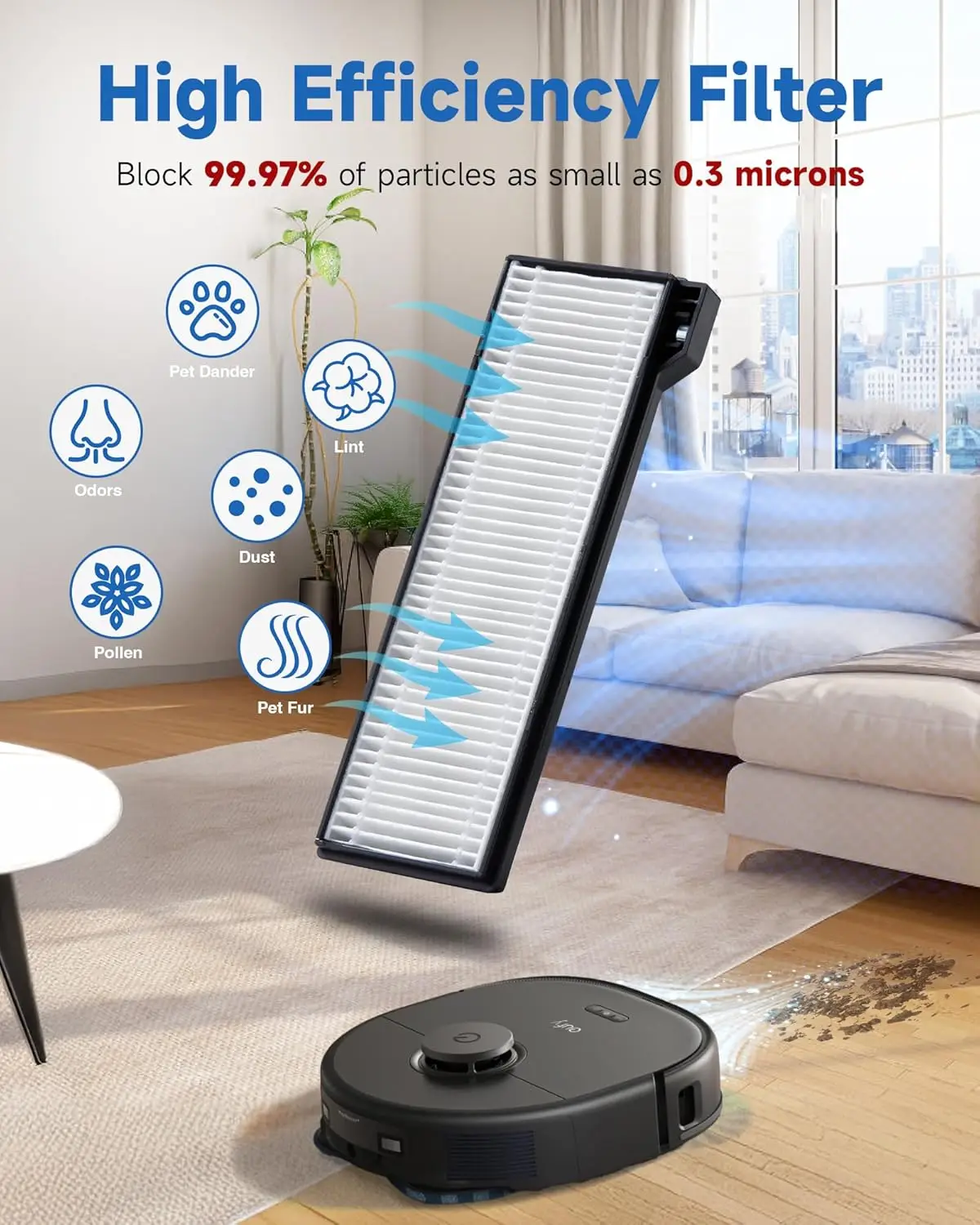 Replacement Parts for Eufy X10 Pro Omni Robotic Vacuum Cleaner Main Brush Side Brush Dust Bag HEPA Filter Accessories