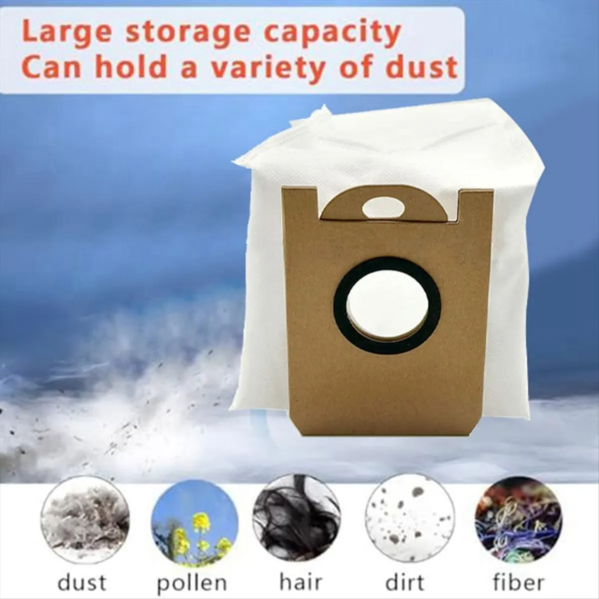 A62K For S1 Pro Robotic Vacuum Cleaner Dust Bag Replacement Parts Sweeping Accessories Trash Dust Bags 10PCS
