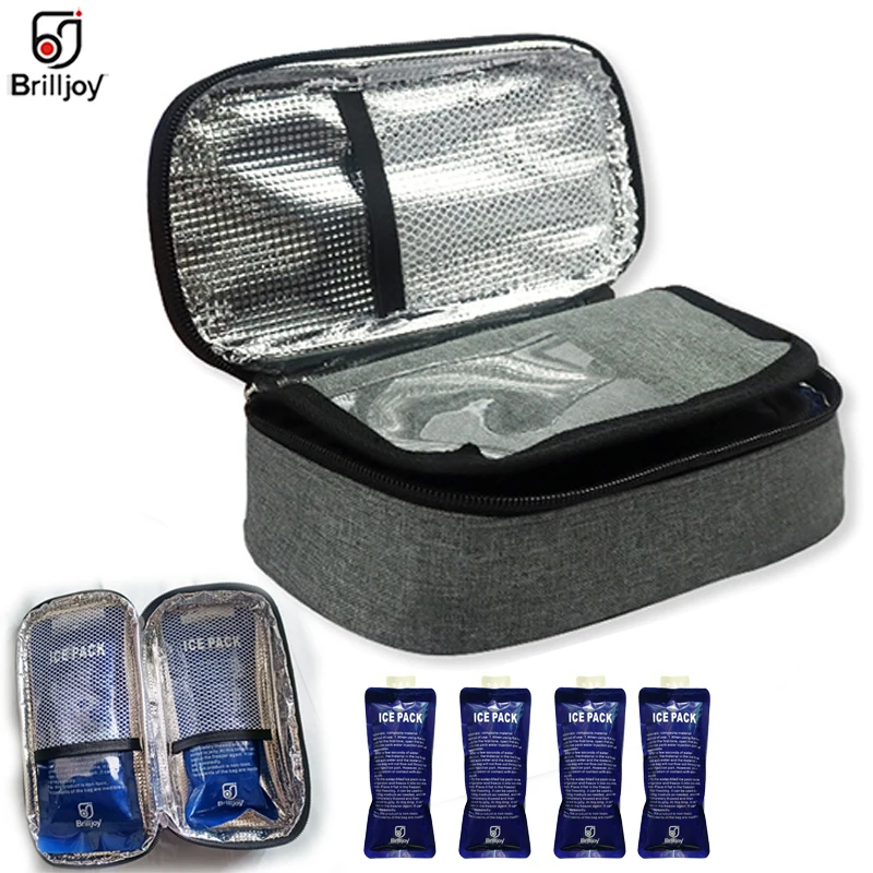 Brilljoy New Cold Storage Bag Insulin Pen Carrying Case Portable Diabetes Insulin Cooler Travel Case Medicine Storage Bags