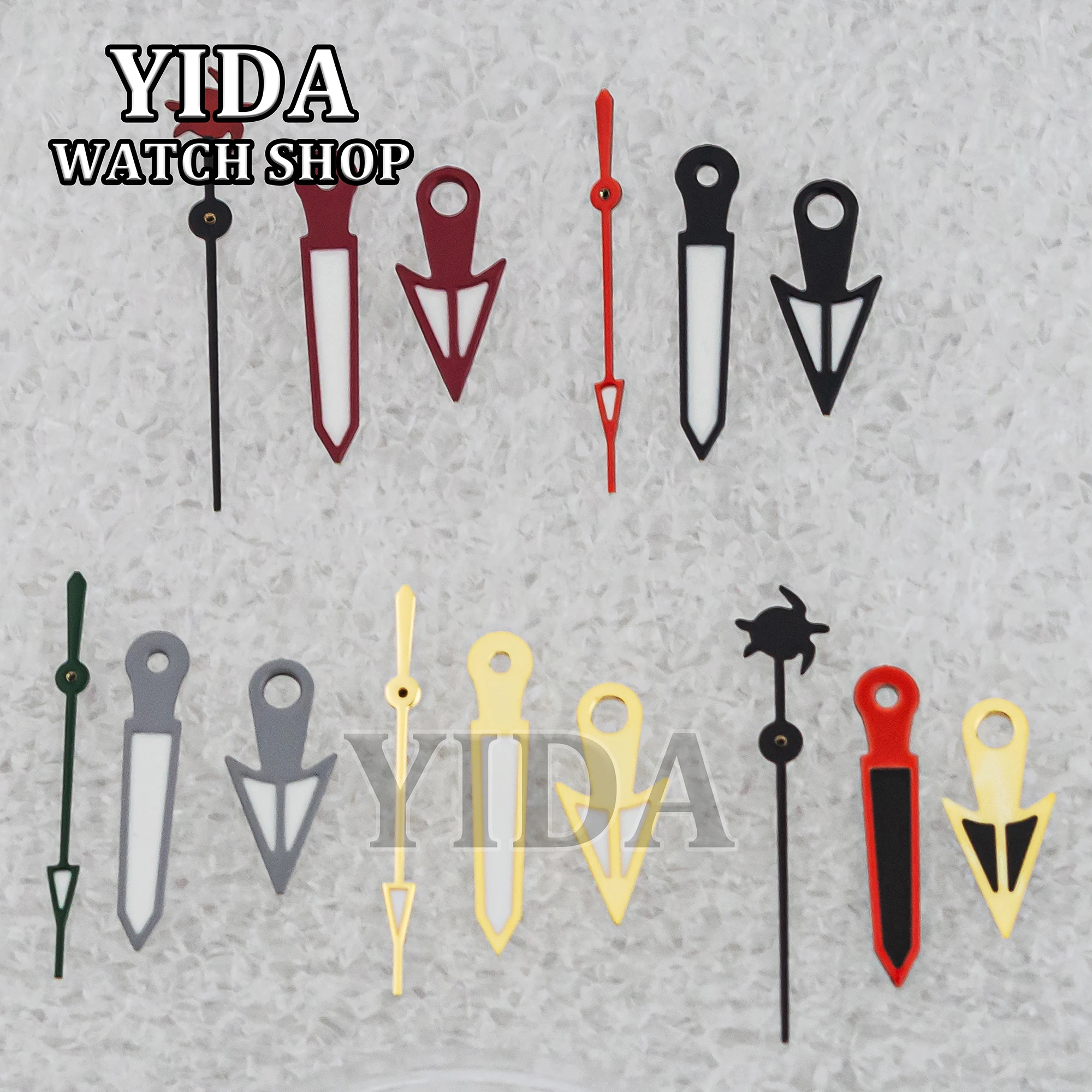 

Modified Watch Hands For SUB GMT Green Luminous Pointers Watch Needles Replacements Suitable fit NH35 NH36 Movement Watch Parts