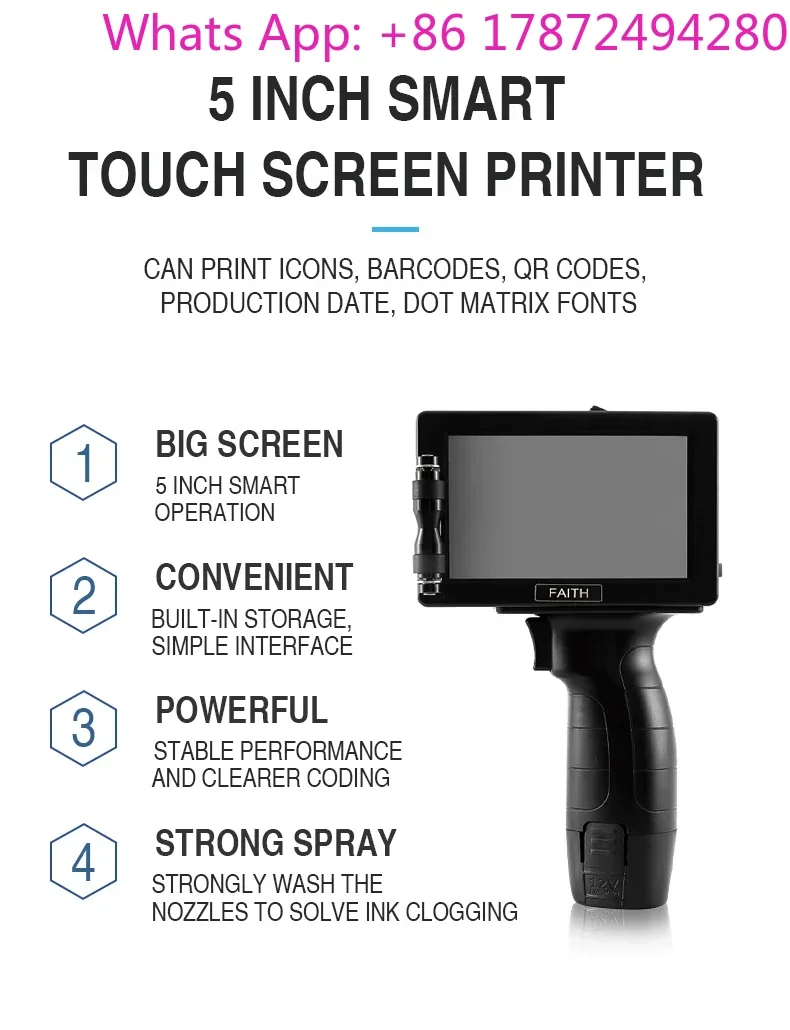 Expiry Code Marking All-in-One 12.7mm Handheld Thermal Inkjet Printer