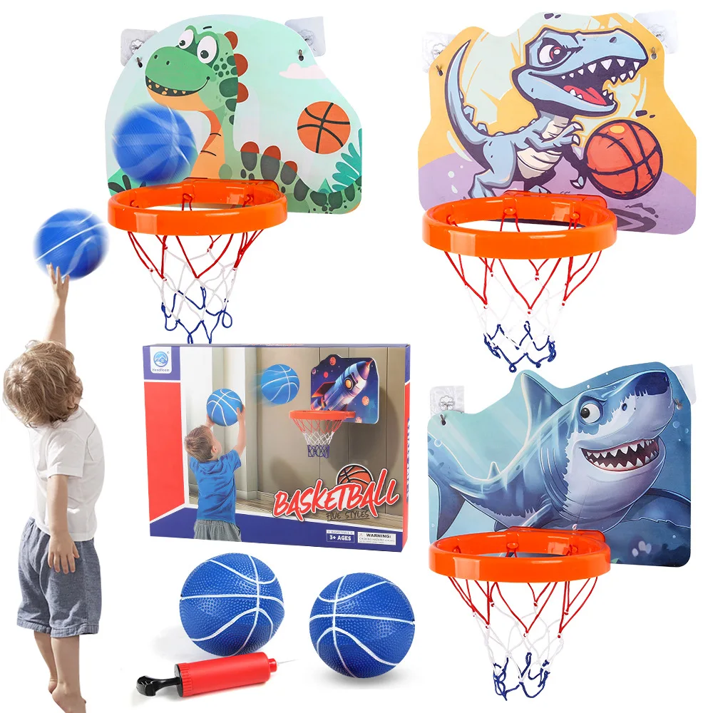 Indoor Children Basketball Stand Wall Frame Stand Lifting Basket Hanging Backboard Parent-child Interactive Sports Leisure Toys