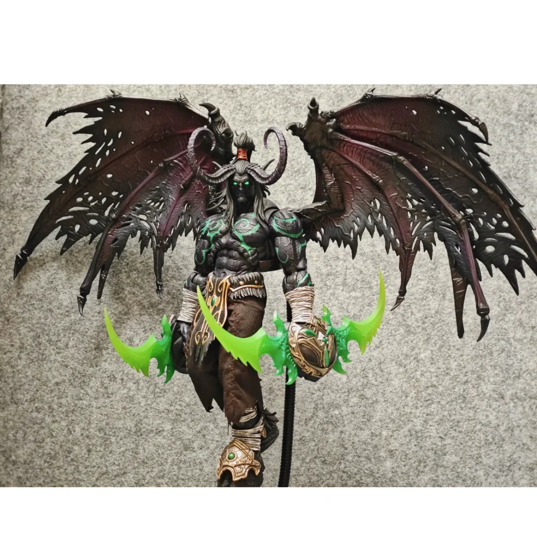 

В наличии Hero Toys Черная версия демона Devil Hunter Monster Illidan Mini Wings Полный набор 24 см Подвижная фигурка Модели кукол