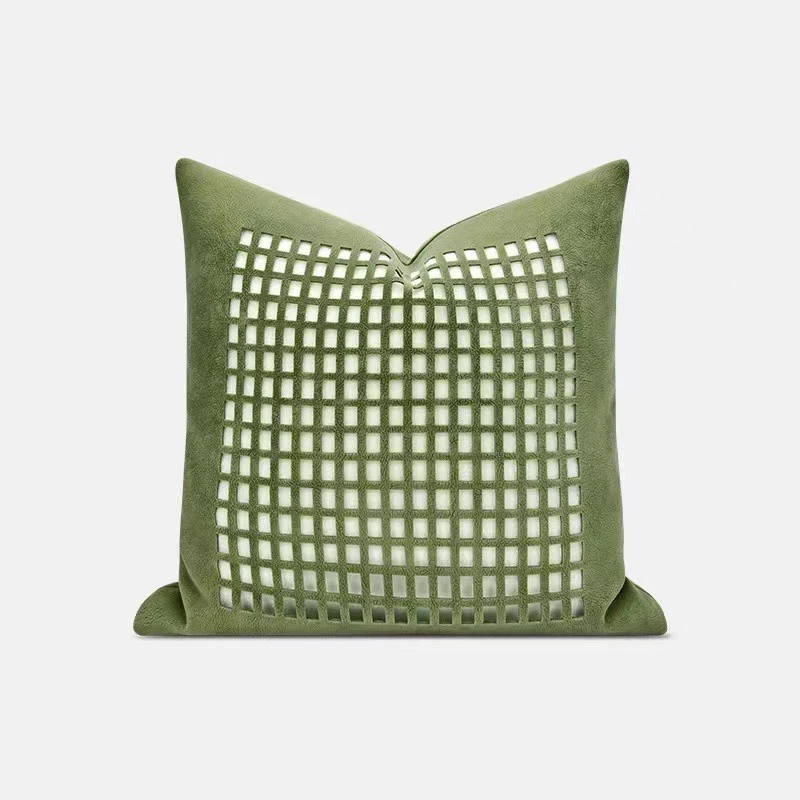 

Современная матовая подушка для спальни, образец для демонстрационной комнаты, с вырезами, роскошная, мягкая, с наполнителем из 7D хлопка и полиэстера, универсальная.