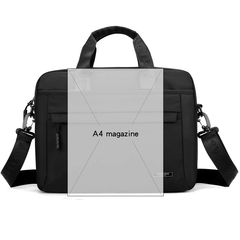 Aktentasche mit großem Fassungsvermögen, Business-Männer, 14-Zoll-Laptop, Notebook-Tasche, Segeltuch, Handtaschen, Schultertasche, Herren-Bürotaschen, Nylongewebe