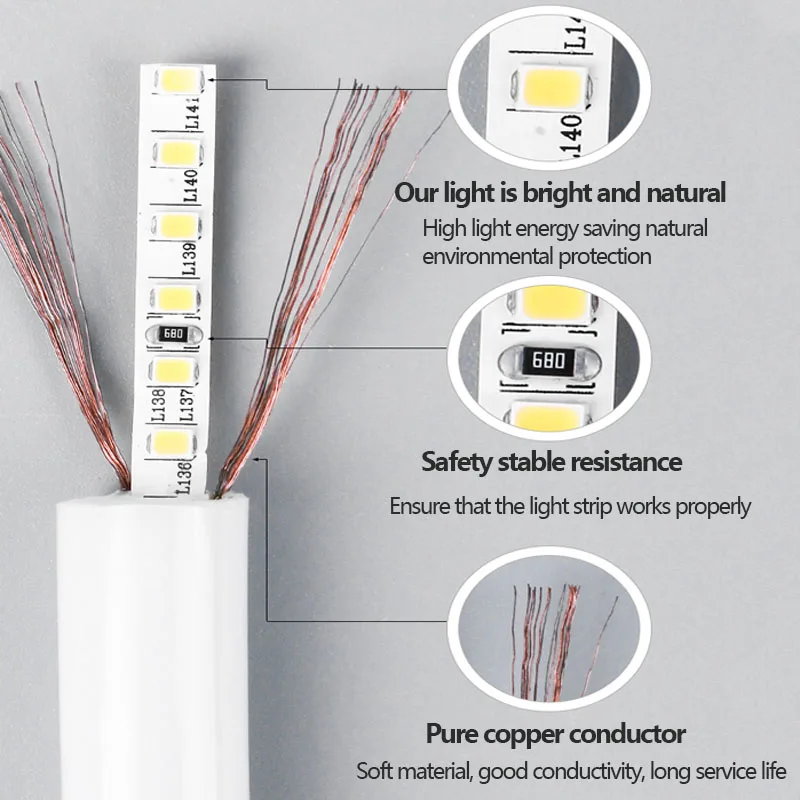 5/10/20 metrów LED ciepła biała listwa świetlna może być cięta salon dekoracyjna listwa oświetleniowa dekoracja tła pokoju światło wtykowe