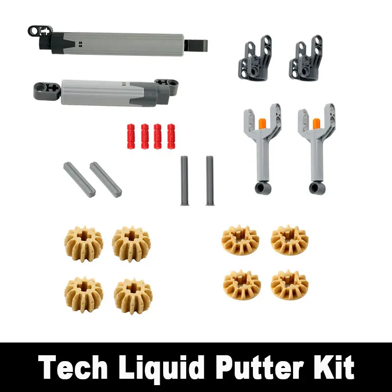 61927 92639 40918 MOC Linear Actuator Kit High-Tech Telescopic Push Rod Dynamic Motion Parts Building Blocks Bricks