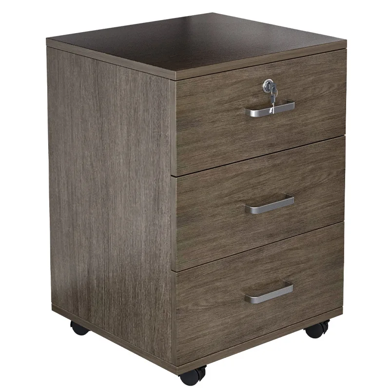

File cabinet Three pumps Movable small cabinet with lock Office under table Low cabinet with wheels Multi-layer storage
