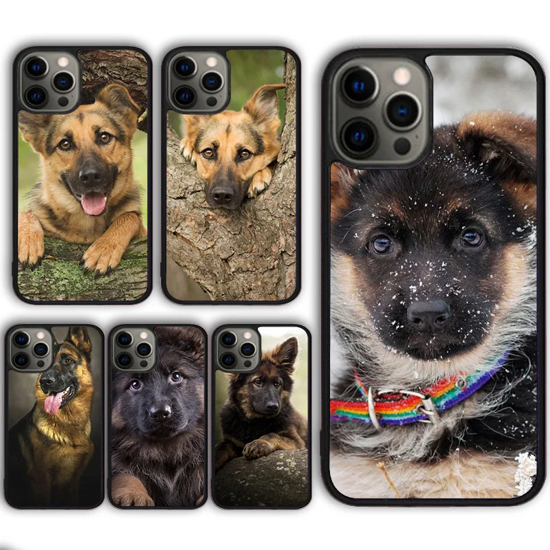 German Shepherd Dog Phone Case Cover for iPhone 16 15 SE2020 13 14 11 12 Mini Pro Max 6 7 8 Plus  coque fundas Shell