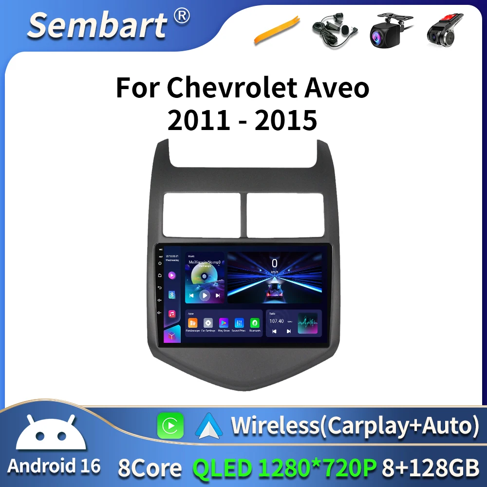 

Android 16 Carplay Auto For Chevrolet Aveo 2 Sonic T300 2011 2012 2013 2014 2015 Car Radio GPS Stereo Multimedia Player 2din DSP