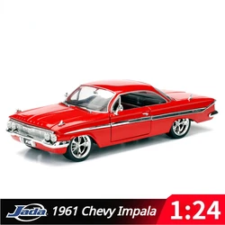 Jada 1:24 Fast And Furious Dom’s 1961 Chevy Impala Diecast Metal Alloy Model Car Chevrolet Toys For Children Gift Collection J6