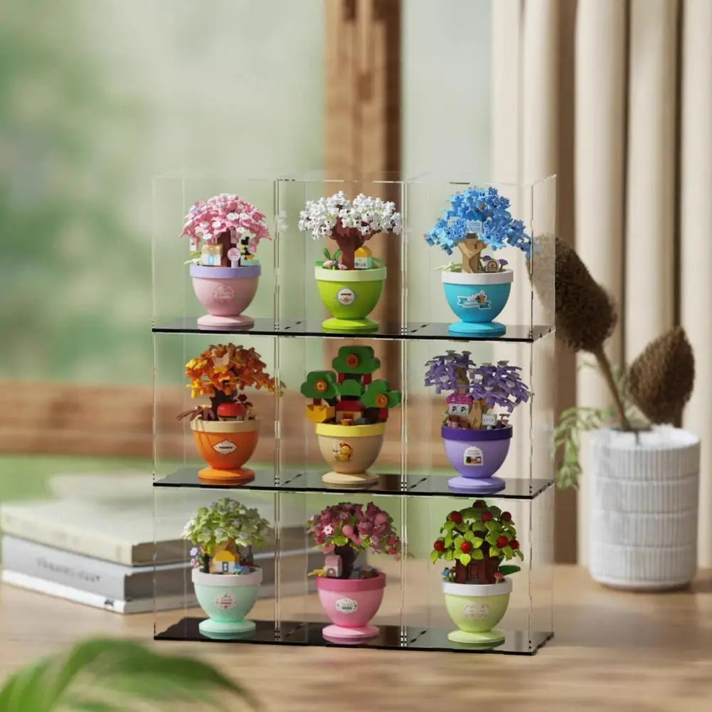 Blume für Kinder Puzzle Montage mit Topf Micro Baustein Sonnenblume Rose ewiger Blumenstrauß Mini Diamant Modell Ziegel Spielzeug