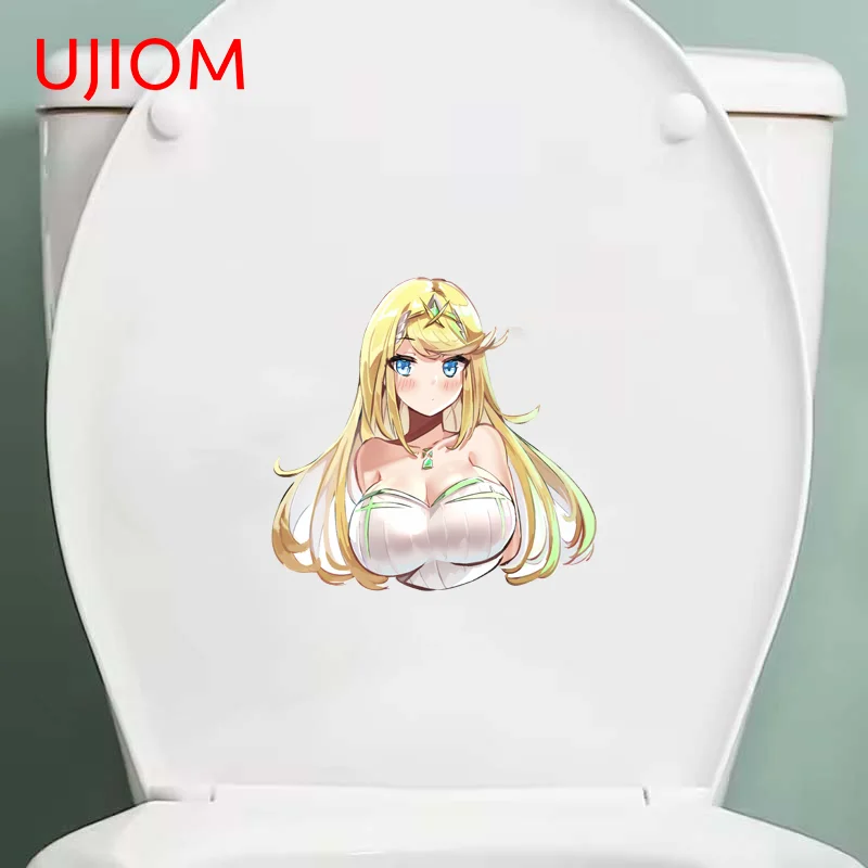 UJIOM Big Bobbs Waifu Mythra Half Head Wall Stickers Cool Smart Home Window Door Decal Customizable Home Decoration Accessories
