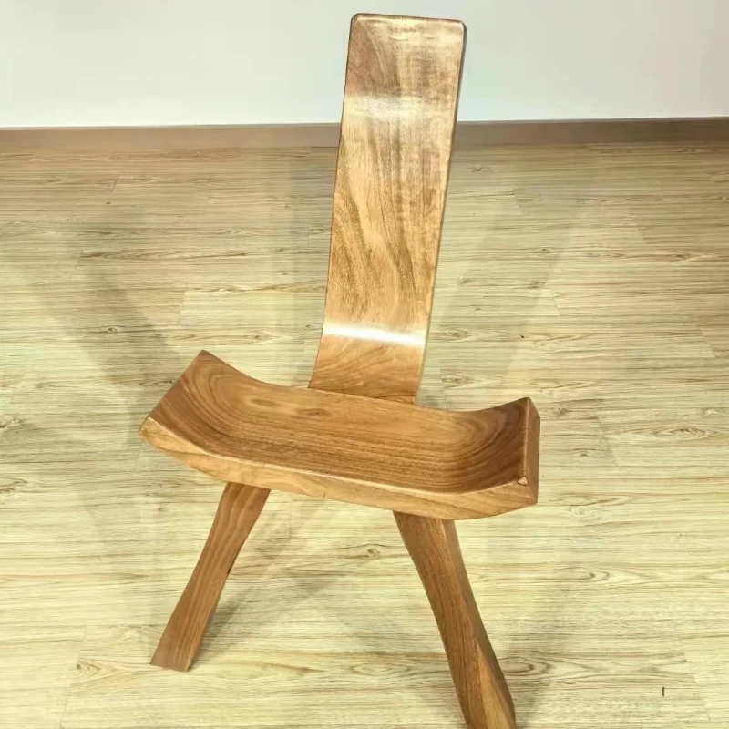 Nordic Ottomans Wooden Ergonomic Chairs Living Room Modern Elegant Lounge Chair Relaxing Chair Wirh Backrest Home Furniture