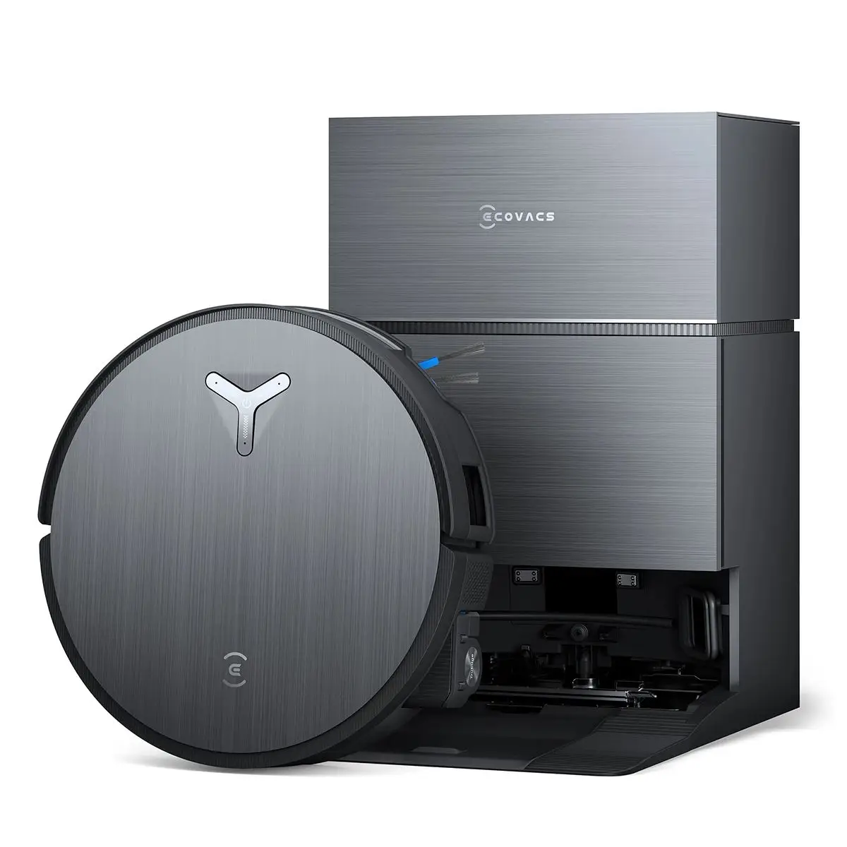 ECOVACS DEEBOT X11 PRO OMNI Saug- und Wischroboter, 19.500 Pa Saugkraft, ZeroTangle 3.0, OZMO ROLLER 2.0, KI-Fleckenerkennung, Selbstreinigung