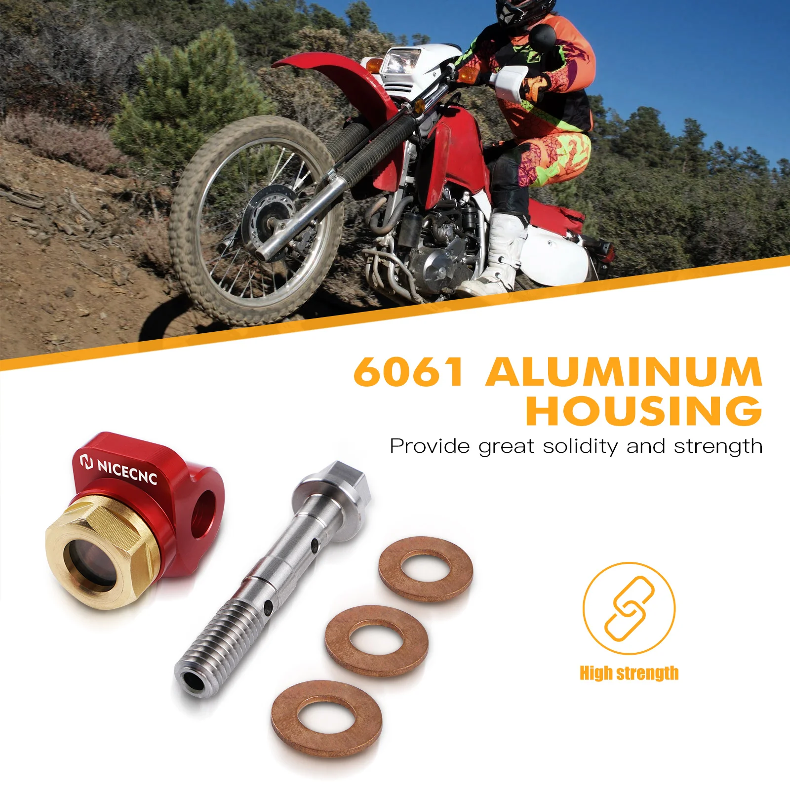 NICECNC لهوندا XR650L XR600R XR 600L 600R 600 L R 1985-2024 2022 2021 البانجو بولت زيت البصر الزجاج موتوكروس سبائك الألومنيوم