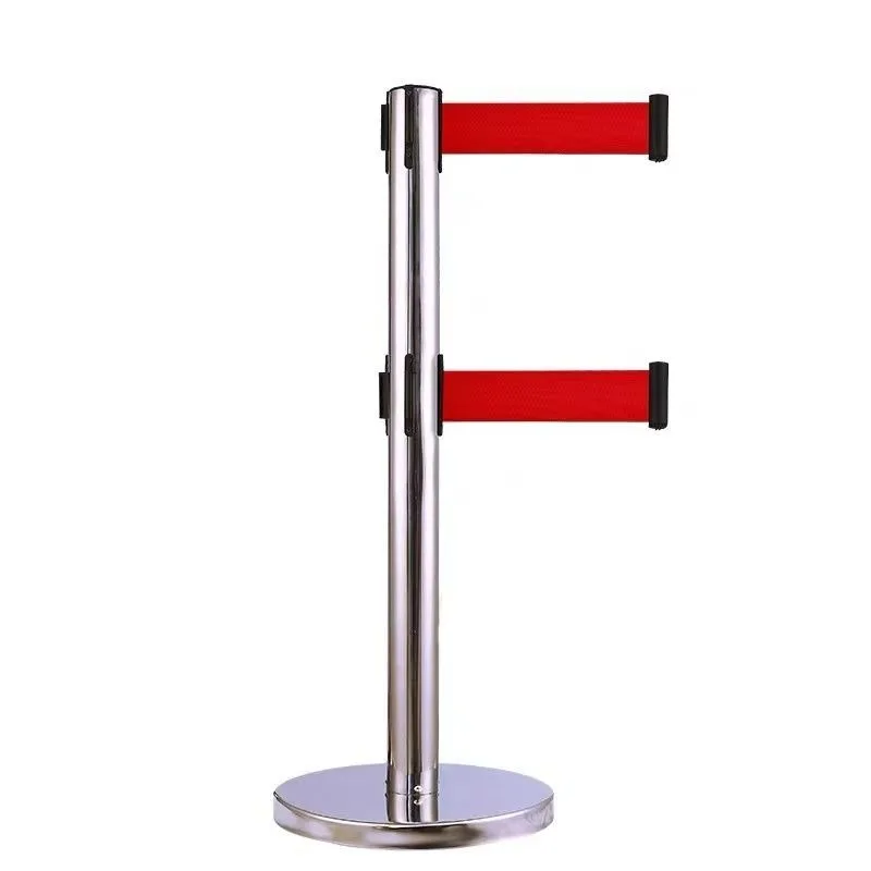 Isolation strips, double-layer stainless steel railings, safety warning lines, warning fences, meter line telescopic guardrails