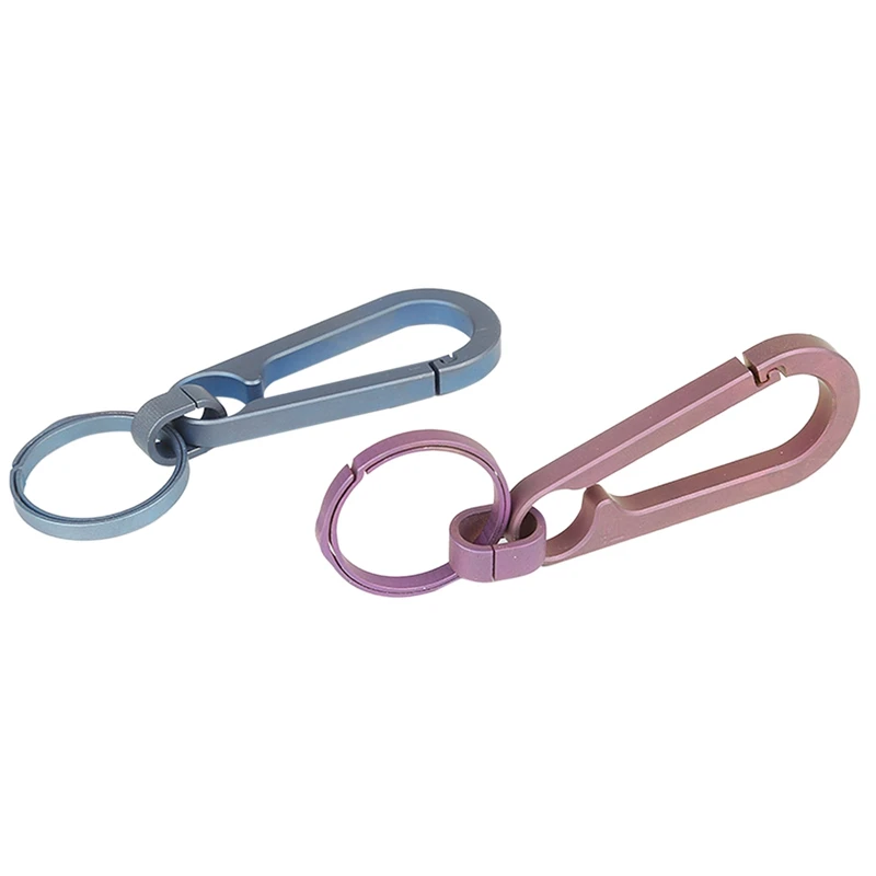 Hfes-超軽量航空チタン紛失防止カラビナ、キーホルダー、クリエイティブギフト、キーリング、26mm