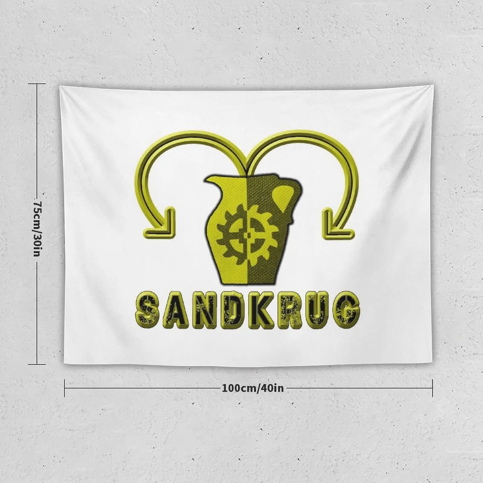 Sandkrug 2023 - WHITE, I love , Village, Municipality, Brandenburg, Germany Tapestry Custom Decor For Room Tapestry