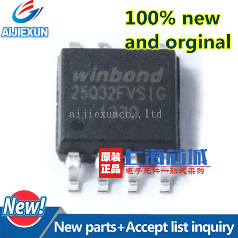 

10Pcs 100%New and original W25Q32FVSSIG replace W25Q32BVSSIG NOR Flash Serial-SPI 3V/3.3V 32M-bit 4M x 8 8.5ns 8-Pin S in stock