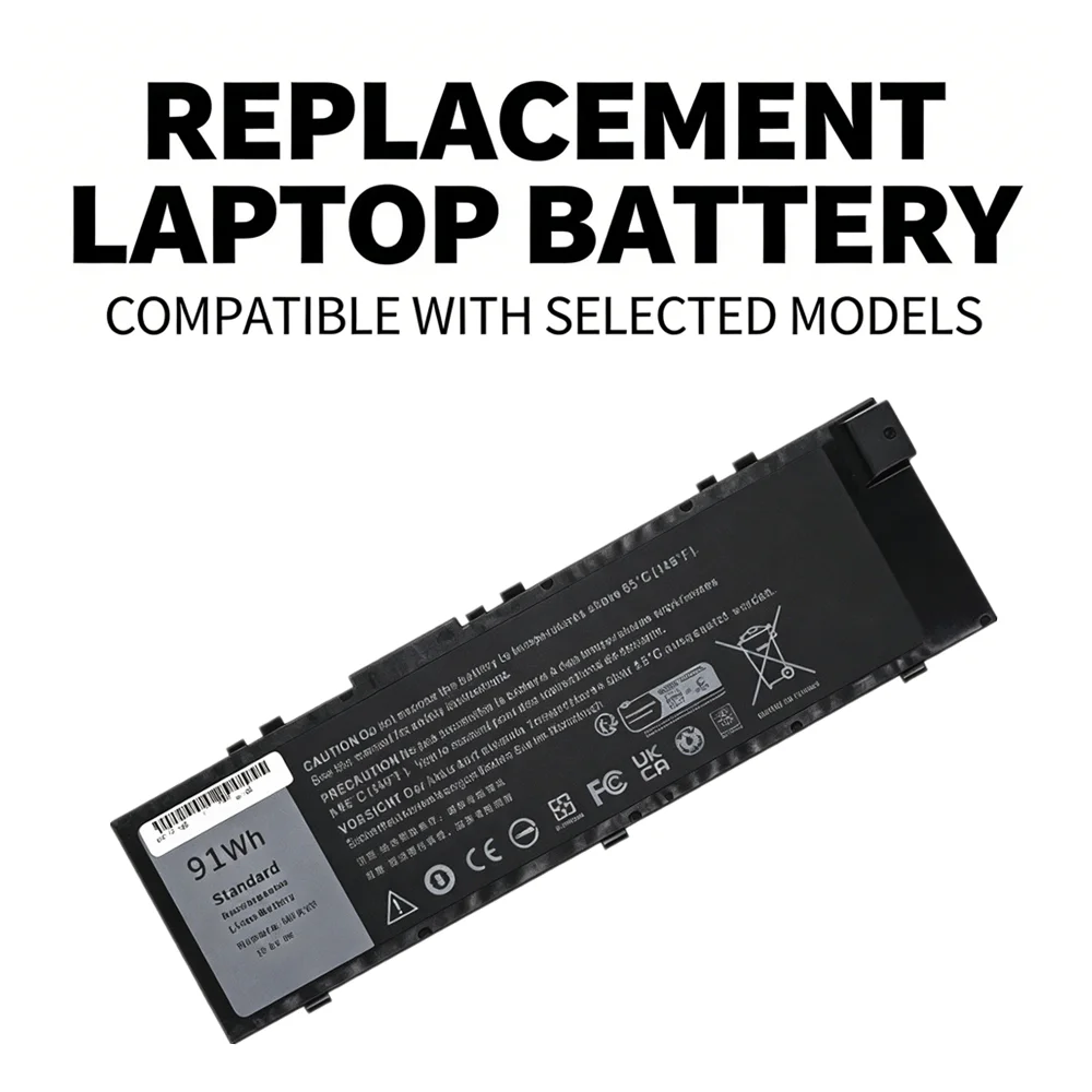 MFKVP 91Wh Laptop Battery For Dell Precision 15‑7510 7520 M7510 M7520 17‑7710 7720 M7710 M7720 T05W1 GR5D3 M28DH