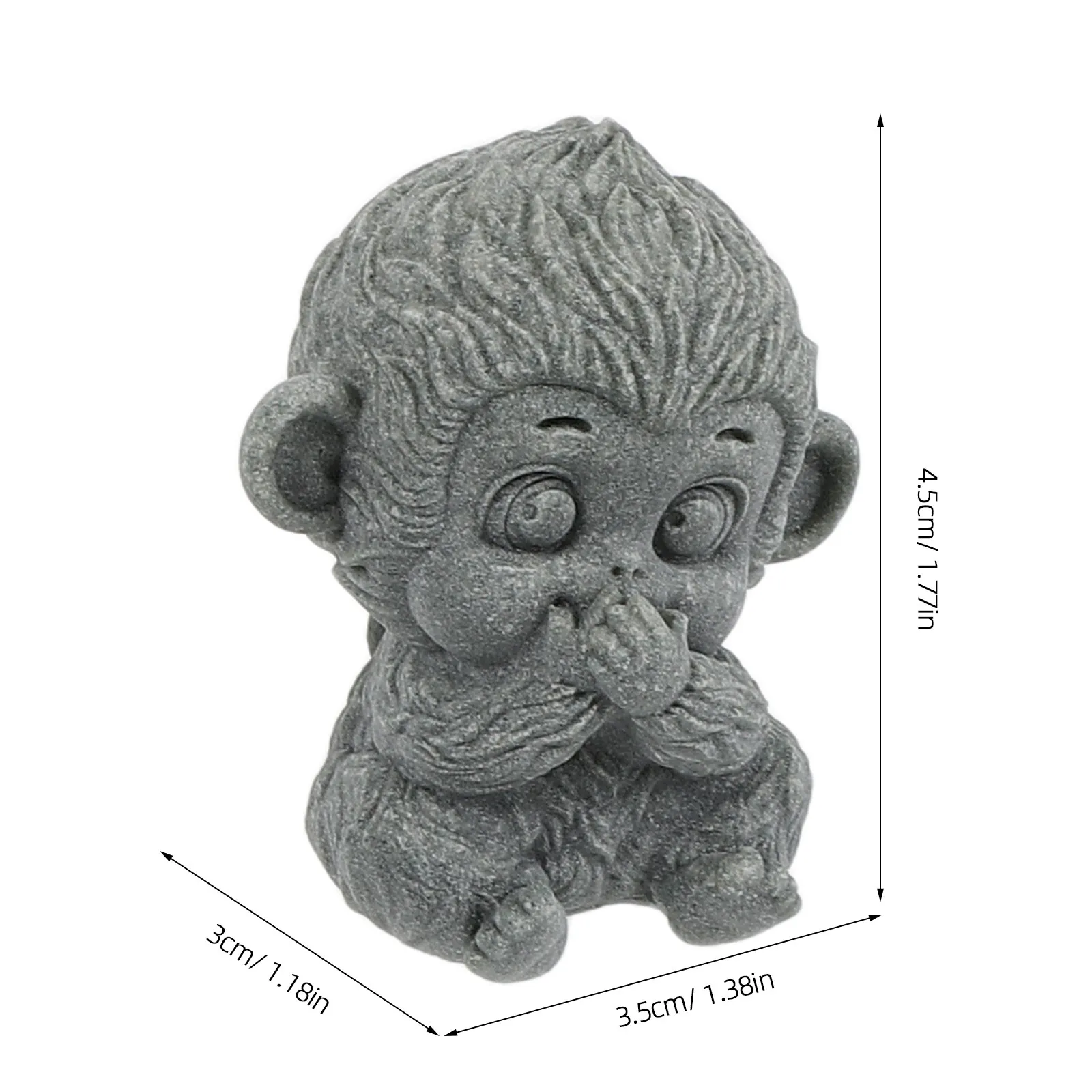 4pcs Mini Monkey Buddha Statue, See/Hear No Evil Speak No Evil Figurines Zen Garden Ornament Meditation Home Aquarium Decoration