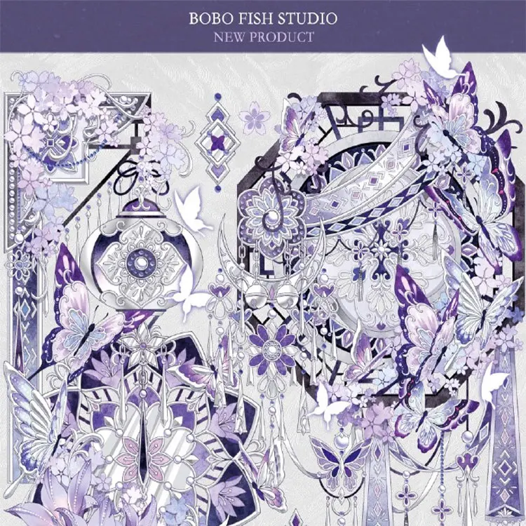 

1 Loop Washi Pet Tape Sample BoBo Shiny Die-Cut Collage Journal V1tape