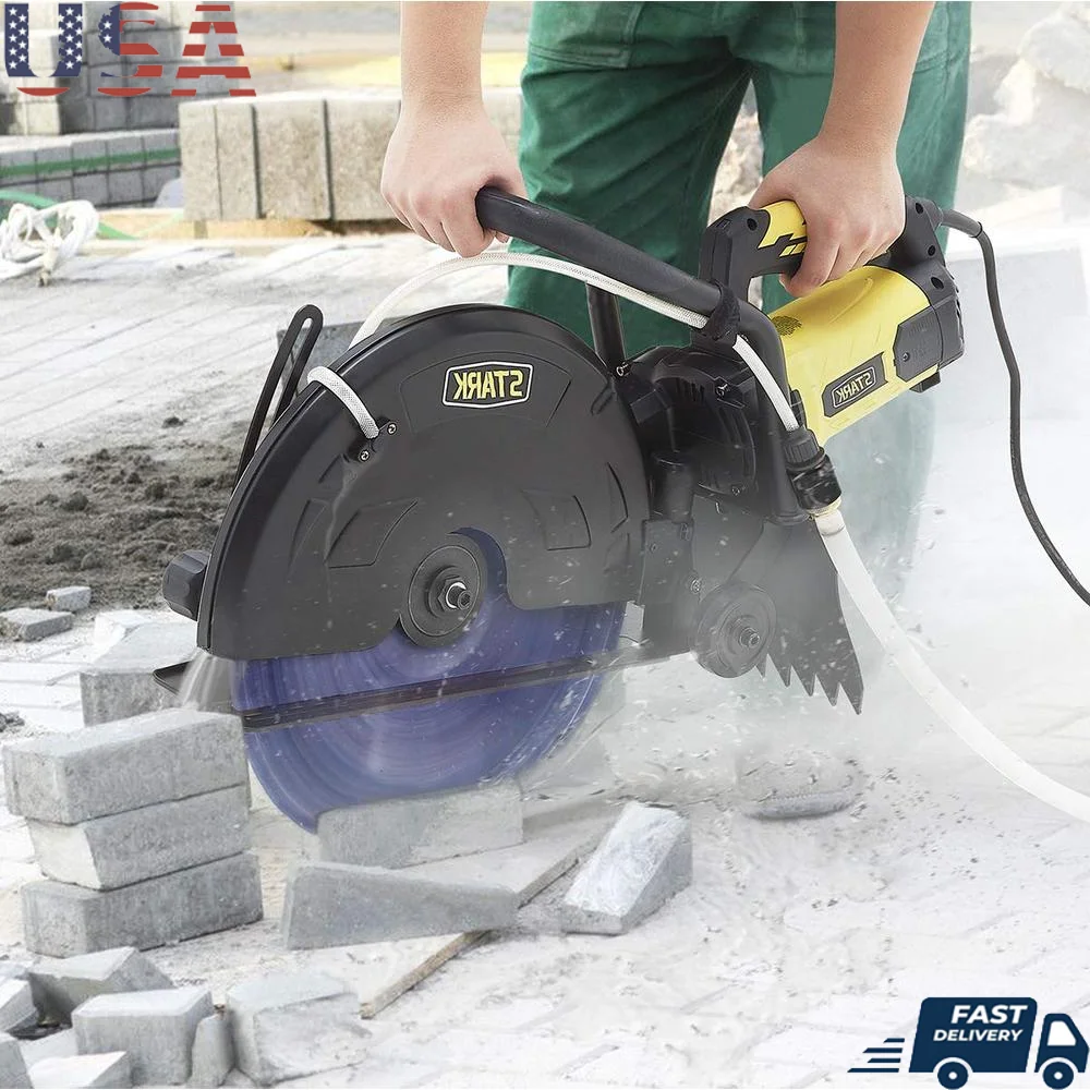 3200W Electric Wet Dry Cutter Circular Saw Lightweight Powerful Dust Management System Double Protection Switch Water Line GFCI