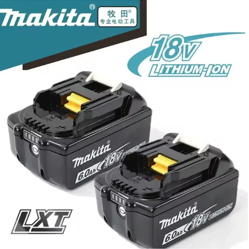 マキタ-充電式電動工具バッテリー,6.0 Ah, 18V,リチウムイオン,交換可能,lXT,bl1860b,bl1860bl1850,bl1830,100% オリジナル