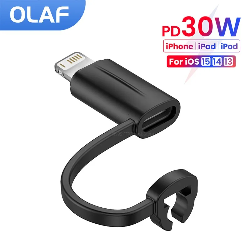 Olaf OTG USB C To Lightning Adapter For iPhone 14 13 12 PD30W Fast Charging Otg Type C Female to Lightning Male Converter