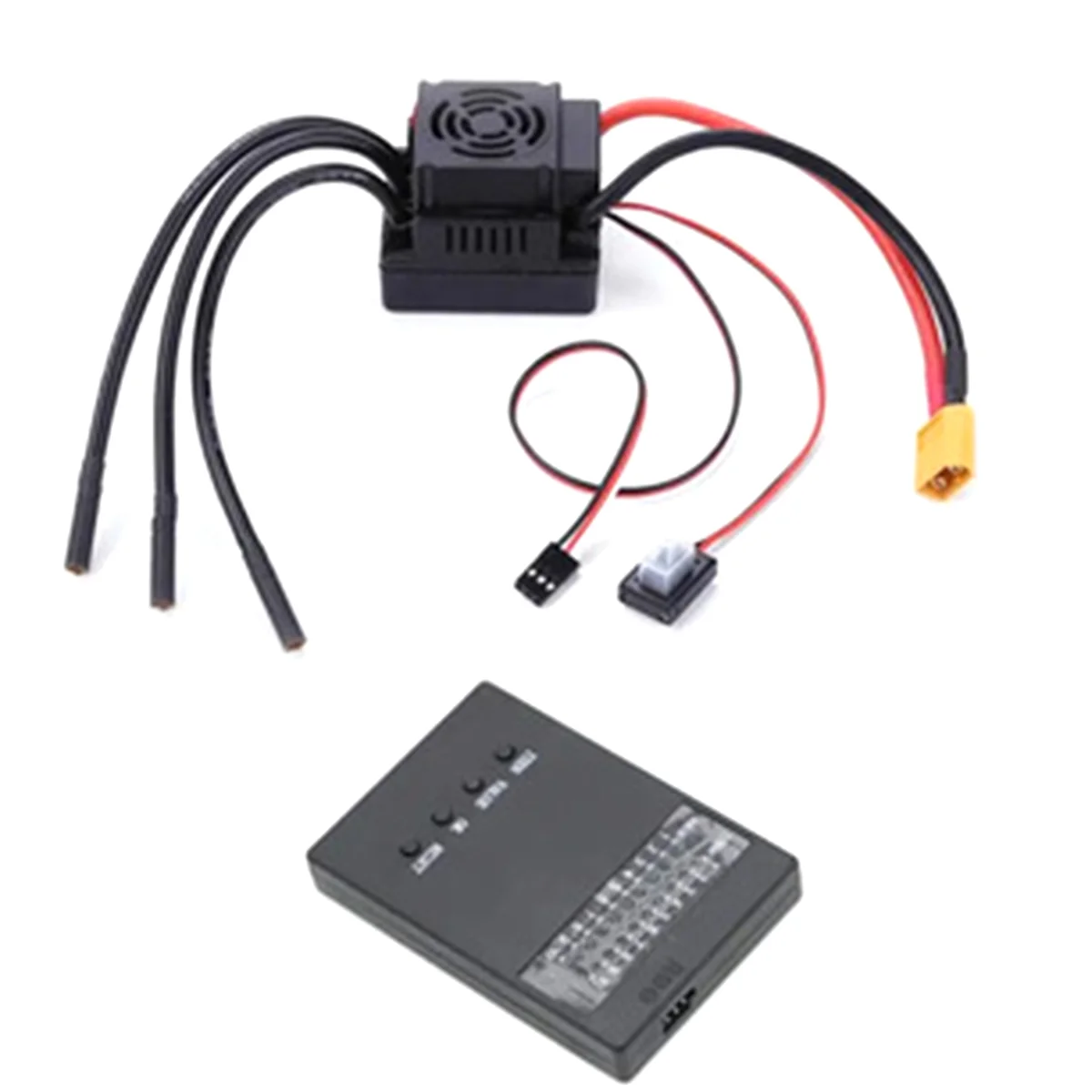 

Rc 80A Brushless ESC Electric Speed Controller with 5.8V / 3A SBEC 2-4S Programe Card for 1/8 1:8 RC Car (XT60 Plug)