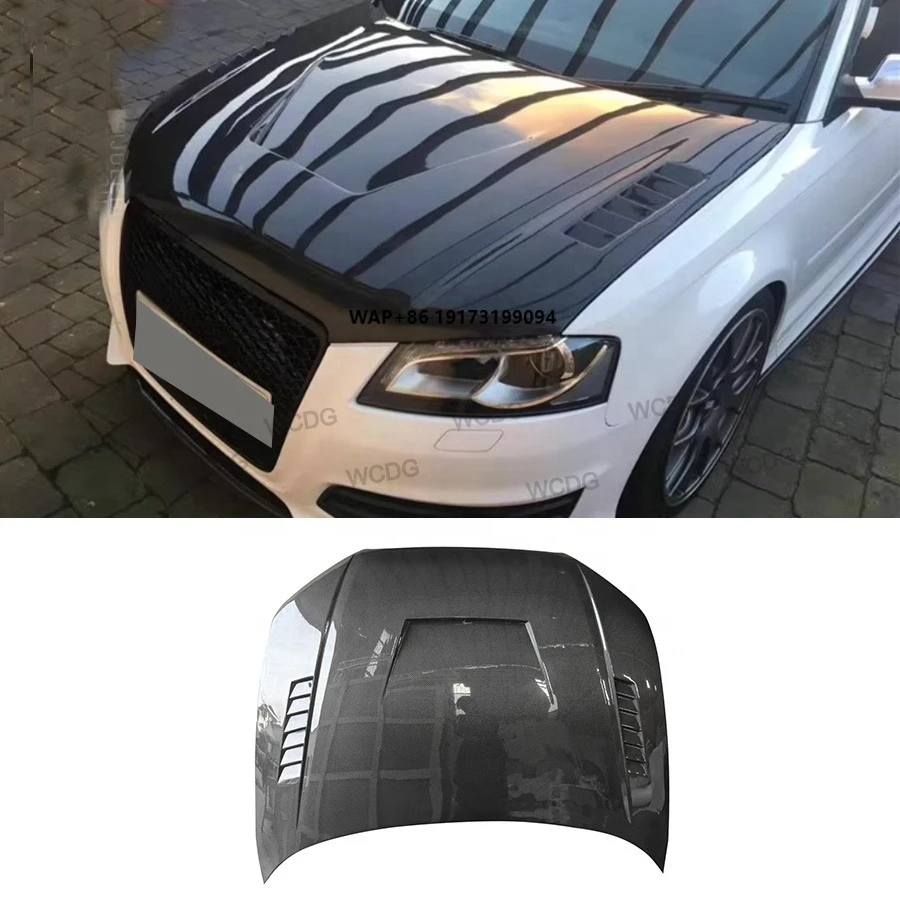 

2013-2018 Audi-A3 S3 RS3 8V Carbon Fiber Front Hood Bonnet Auto Parts Bodykit with Air Vent Engine Cover New Condition